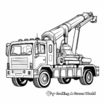 Hydraulic Crane Truck Coloring Pages for Kids 3