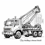 Hydraulic Crane Truck Coloring Pages for Kids 4