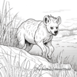 Hyena Hunting Scene for Advanced Coloring 2