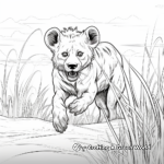 Hyena Hunting Scene for Advanced Coloring 4