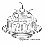 Ice Cream Sundae with Cherry on Top Coloring Pages 2
