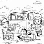 Ice Cream Truck at Field Day Coloring Pages 1