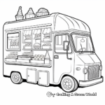 Ice Cream Truck with Selection Display Coloring Pages 2