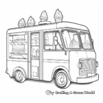 Ice Cream Truck with Selection Display Coloring Pages 3