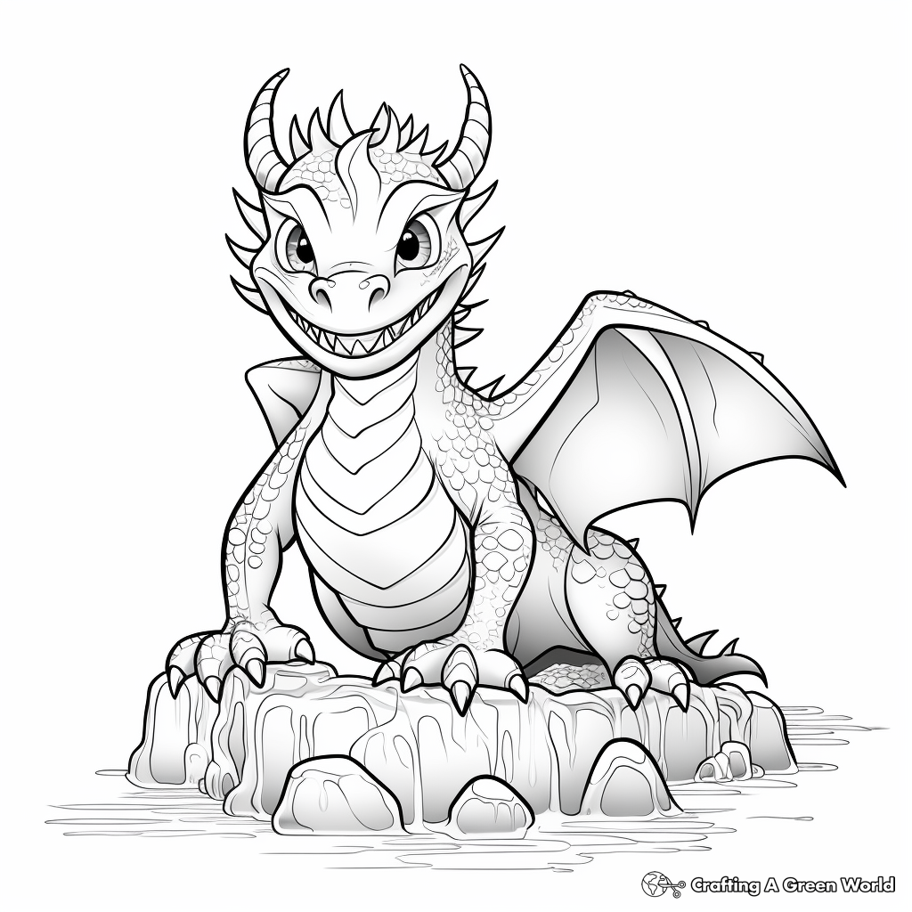 Ice Dragon Coloring Pages Printable