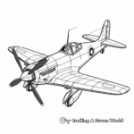 Iconic Spitfire Fighter Plane Coloring Pages 2