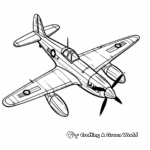 Iconic Spitfire Fighter Plane Coloring Pages 3
