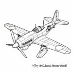 Iconic Spitfire Fighter Plane Coloring Pages 4