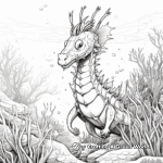 Idyllic Coral Reef complete with Sea Dragon Coloring Pages 2