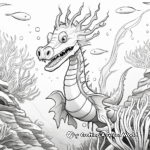 Idyllic Coral Reef complete with Sea Dragon Coloring Pages 3