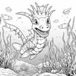 Idyllic Coral Reef complete with Sea Dragon Coloring Pages 4