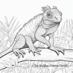 Iguana in the Jungle Coloring Pages 4