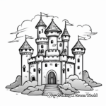 Imaginative Fairy-Tale Castle Coloring Pages 3