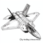 Impressive F-22 Raptor Fighter Jet Coloring Pages 1