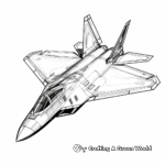 Impressive F-22 Raptor Fighter Jet Coloring Pages 2