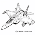 Impressive F-22 Raptor Fighter Jet Coloring Pages 3