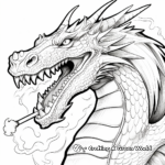 Impressive Fire-Breathing Dragon Coloring Pages 1