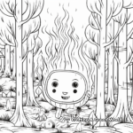 Impressive Forest Fire Coloring Pages 1