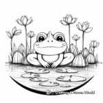 Impressive Frogs and Lilypads Coloring Pages 1