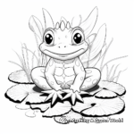 Impressive Frogs and Lilypads Coloring Pages 2