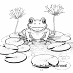 Impressive Frogs and Lilypads Coloring Pages 4