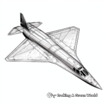Impressive Stealth Bomber Jet Coloring Pages 1
