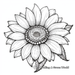 Impressive Sunflower Coloring Pages 1