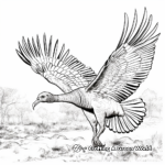 In-flight Wild Turkey Coloring Pages 3