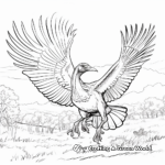 In-flight Wild Turkey Coloring Pages 4
