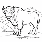 In the Tundra: Bison Coloring Pages 3