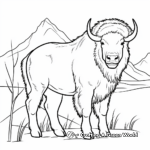 In the Tundra: Bison Coloring Pages 4