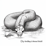 Incredible Anaconda Snake Coloring Pages 3