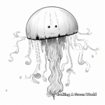 Incredible Moon Jellyfish Coloring Page for kids 3