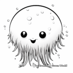 Incredible Moon Jellyfish Coloring Page for kids 4