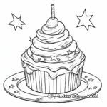 Independence Day Themed Ice Cream Sundae Coloring Pages 3