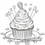 Independence Day Themed Ice Cream Sundae Coloring Pages 4