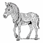 Indian Zebra Coloring Pages 1