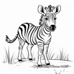 Indian Zebra Coloring Pages 2