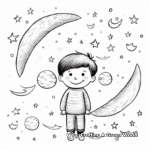 Individual Phases of the Moon Coloring Pages 2