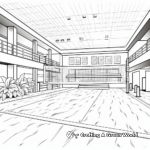 Indoor Volleyball Court Coloring Pages for Adults 2