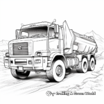 Industrial Dump Truck Coloring Pages 1