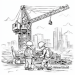 Innovative Crane at Work Coloring Pages 2