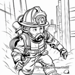 Innovative Firefighter in Action Coloring Pages 1