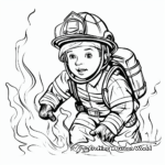 Innovative Firefighter in Action Coloring Pages 2