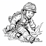 Innovative Firefighter in Action Coloring Pages 3