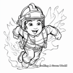 Innovative Firefighter in Action Coloring Pages 4