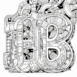Innovative Letter 'B' Pattern Coloring Pages for artists 2