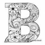Innovative Letter 'B' Pattern Coloring Pages for artists 3