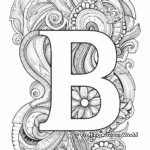 Innovative Letter 'B' Pattern Coloring Pages for artists 4