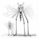 Insect Collection Daddy Long Legs Coloring Pages 1